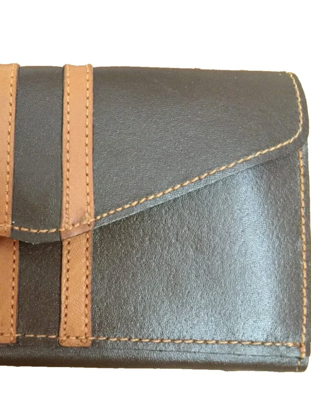 VINTAGE WESTPORT ZIP POCKET MEMO PAD BROWN LEATHER WALLET CLUTCH WOMENS TAIWAN